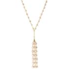Womens Pink Pearl 14k Y Necklace