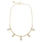 Monet Crystal And Gold-tone Collar Necklace