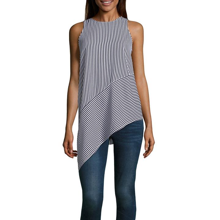 Project Runway Sleeveless Asymmetrical Hem Top