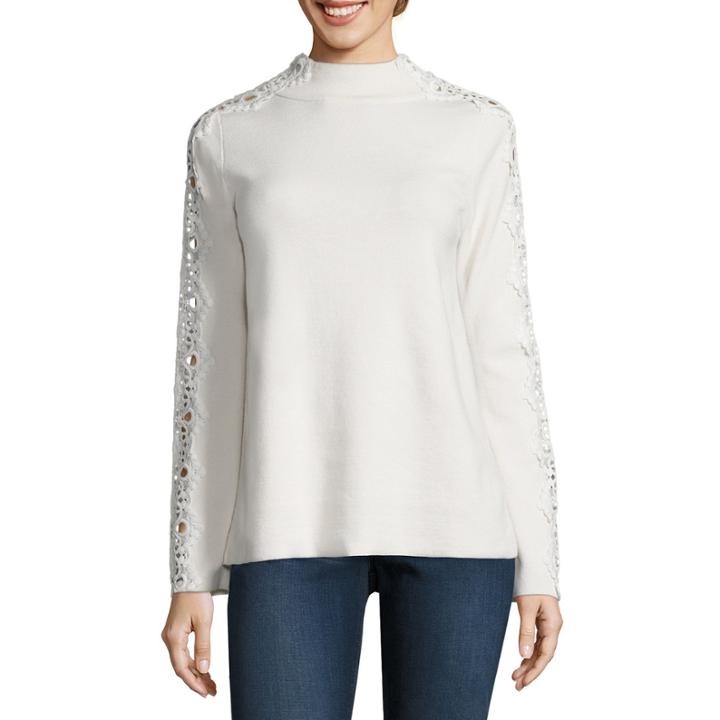 Stylus Long Sleeve Mock Neck Pullover Sweater