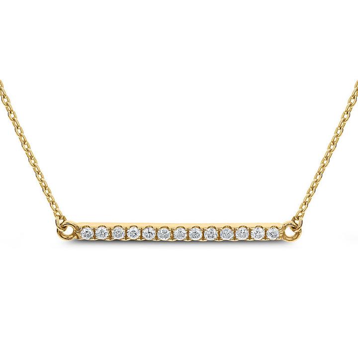 Womens 1/7 Ct. T.w. Genuine White Diamond 14k Gold Pendant Necklace