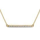 Womens 1/7 Ct. T.w. Genuine White Diamond 14k Gold Pendant Necklace