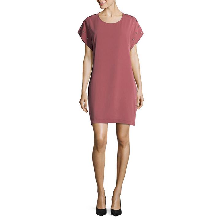 Spense Scoop Neck Snap Dress