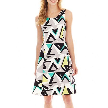 Worthington Sleeveless Fit-and-flare Dress