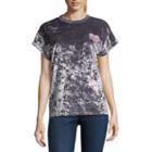 Velvet Graphic T-shirt- Juniors