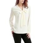 Phistic Women's Florence Tie Neck Pullover Blouse