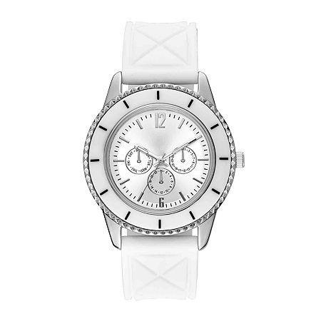 Womens Quilted Silicone Strap Watch