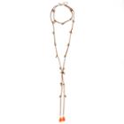 Natasha Accessories Womens Orange Choker Necklace