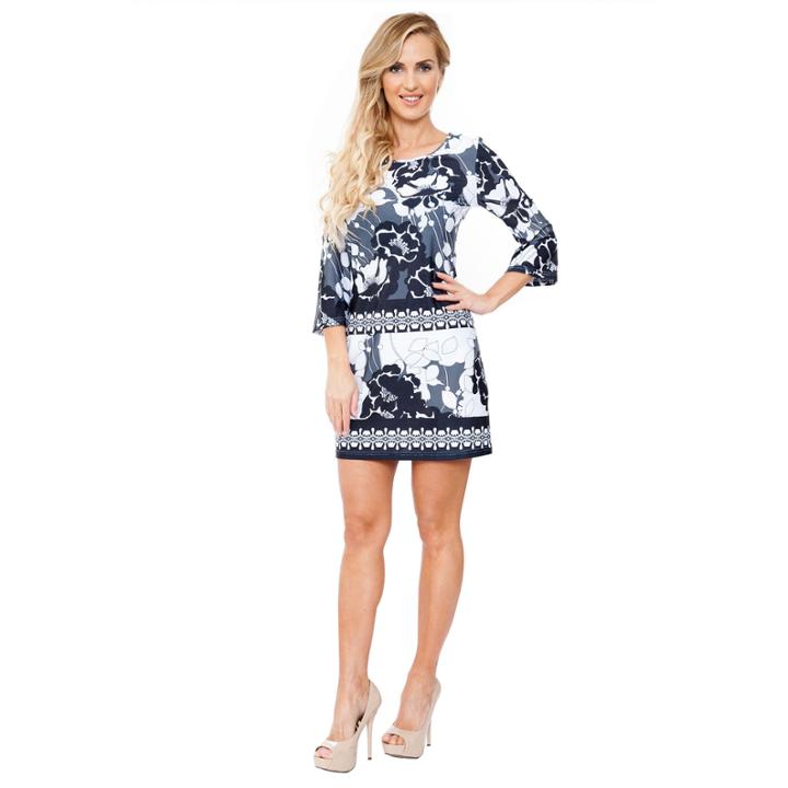 White Mark Bridget 3/4 Sleeve Sheath Dress