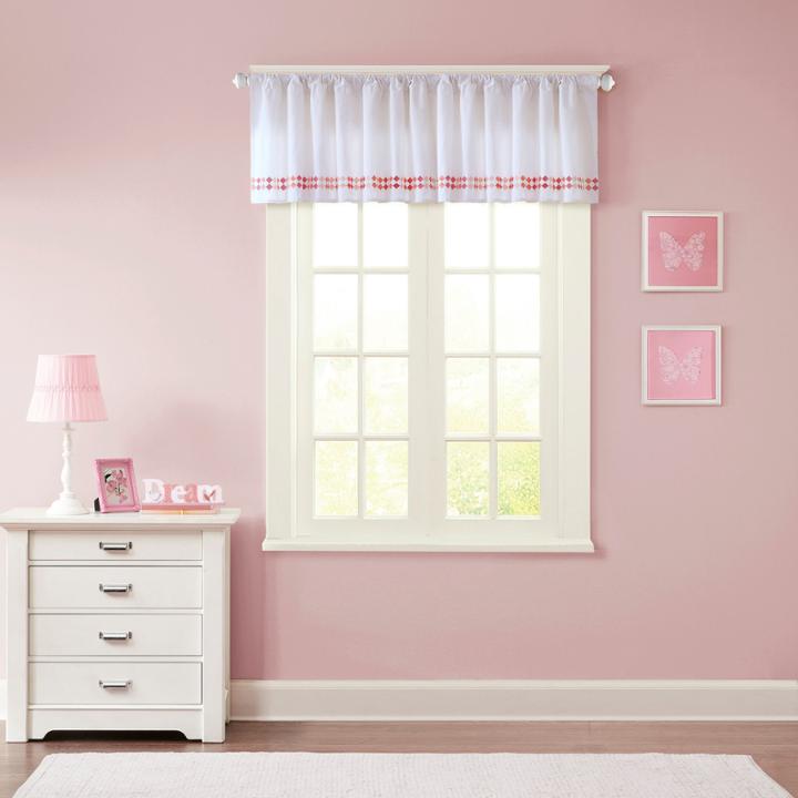 Mayago Embroidered Rod-pocket Valance