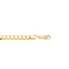 14k Two Tone 5.7mm Pave Diamond Cut Curb Necklace 24