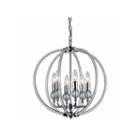 Warehouse Of Tiffany Gia 6-light Clear 18-inch Chrome-finish Chandelier