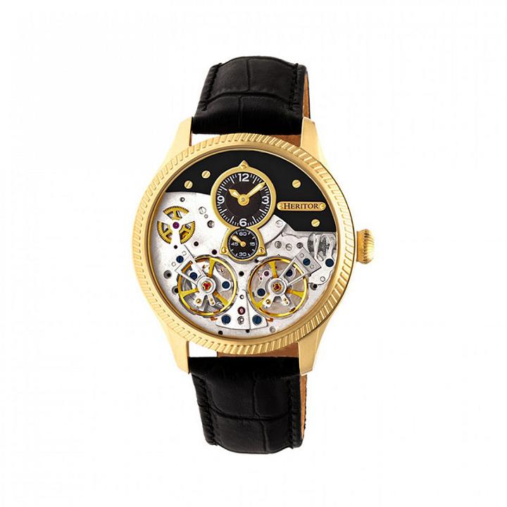 Heritor Unisex Black Strap Watch-herhr7304