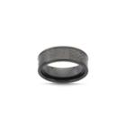 Stainless Steel Ring, Mens 8mm Engraved Band