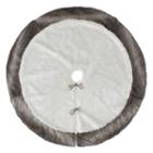 North Pole Trading Co. 52 White Faux-fur Tree Skirt