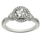 Womens 1 1/4 Ct. T.w. Genuine Round White Diamond Platinum Engagement Ring