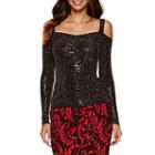 Bisou Bisou Long Sleeve Shirred Front Band Top