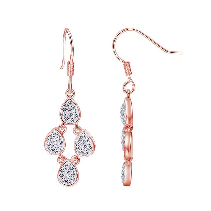 Sparkle Allure Sparkle Allure Clear Pear Drop Earrings
