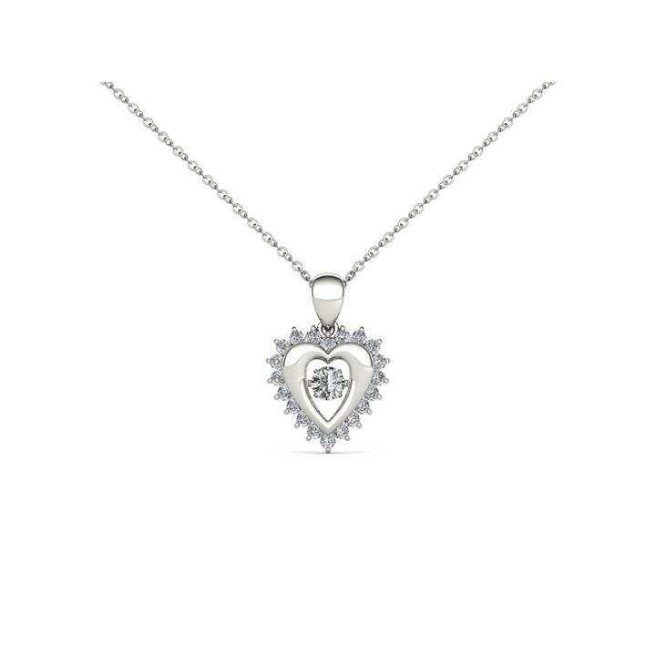 Love In Motion 1/4 Ct. T.w. White Diamond Round 10k Gold Pendant