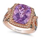 Levian Corp Le Vian Womens 5/8 Ct. T.w. Color Enhanced Purple Amethyst 14k Gold Cocktail Ring