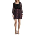 Disney Princess Long Sleeve Floral A-line Dress-juniors