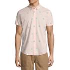 City Streets Short Sleeve Stripe Button-front Shirt