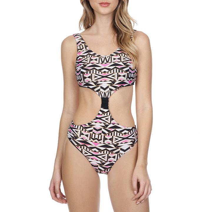 Arizona Geometric One Piece Swimsuit Juniors