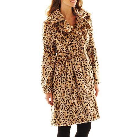 Excelled Faux-fur Swing Coat