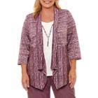 Alfred Dunner Palm Desert 3/4 Sleeve Layered Top- Plus