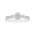 Enchanted Fine Jewelry By Disney Enchanted By Disney Womens 1/4 Ct. T.w. Genuine Round Diamond 10k Gold Engagement Ring