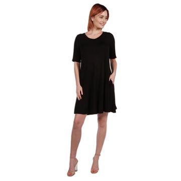 24seven Comfort Apparel Pocket Mini Dress