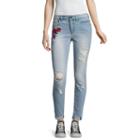 Almost Famous Rose Embroidered Skinny Jeans-juniors