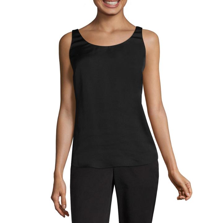 Worthington Sleeveless Satin Shell