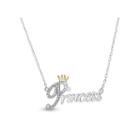 Diamonart Womens 1/3 Ct. T.w. White Cubic Zirconia 18k Gold Over Silver Pendant Necklace