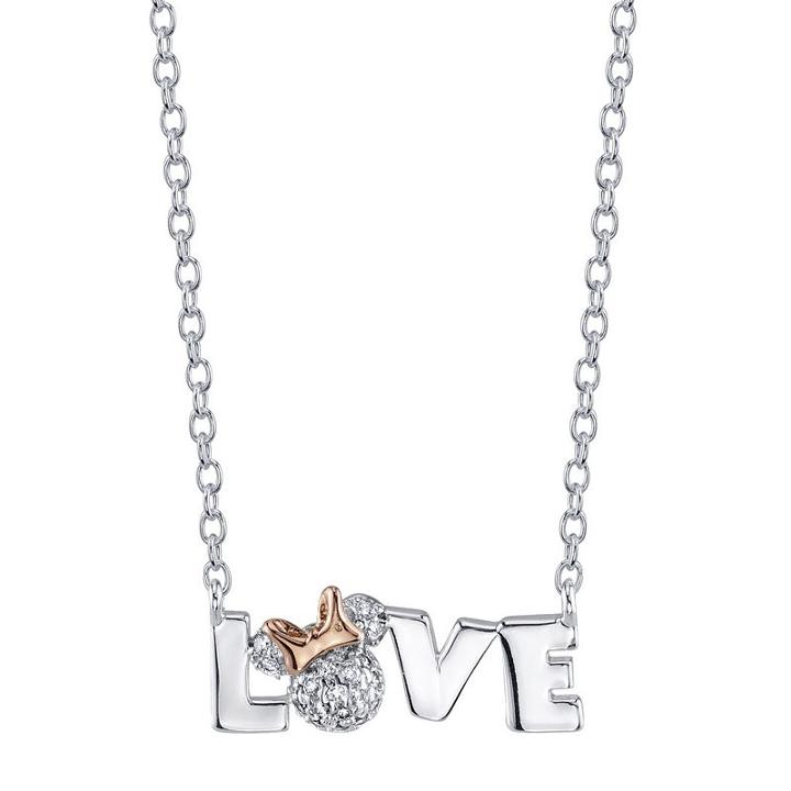 Disney Disney Womens Clear Minnie Mouse Pendant Necklace