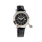 Bertha Womens Rose Mother-of-pearl Black Leather-band Watch With Datebthbr5502