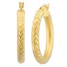 18k Gold Over Silver 30.4mm Hoop Earrings