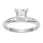 Womens 1/2 Ct. T.w. Princess White Moissanite 14k Gold Engagement Ring