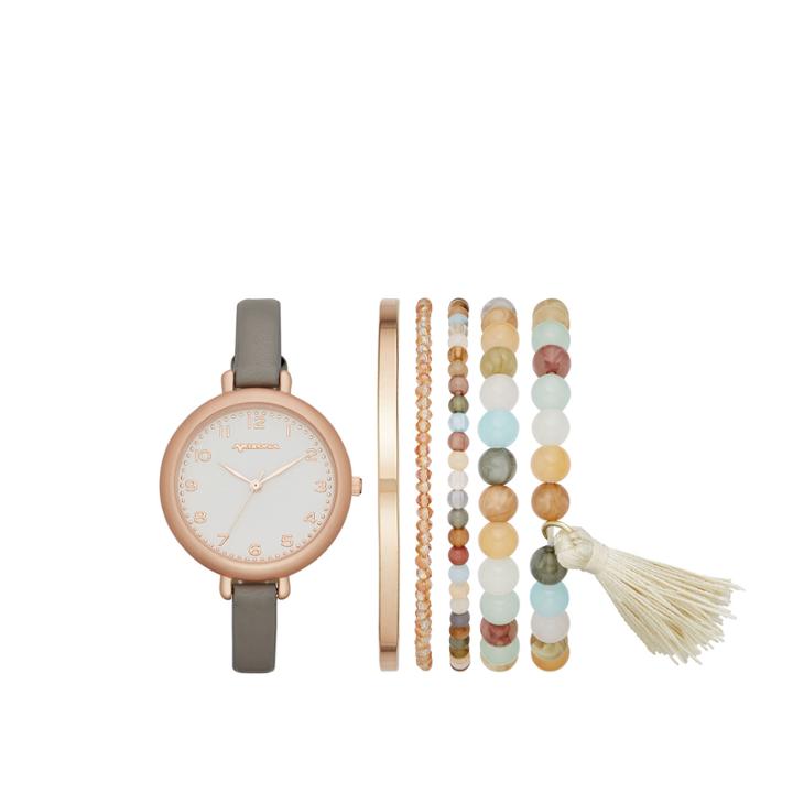 Arizona Womens Gray 7-pc. Watch Boxed Set-fmdarz167