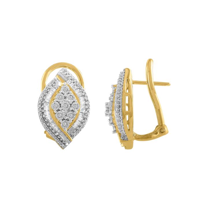 1/4 Ct. T.w. Round White Diamond Gold Over Silver Stud Earrings