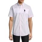 U.s. Polo Assn. Short Sleeve Stripe Button-front Shirt