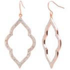 Sparkle Allure Clear Gold Over Brass Drop Earrings