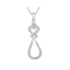 1/4 Ct. T.w. Diamond Heart And Loop Pendant Necklace