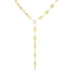 Silver Treasures Bezel Set Y-necklace Womens 24k Gold Over Silver Y Necklace