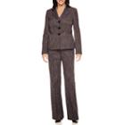 Le Suit 2-pc. Mini Herringbone Jacket And Pant Suit