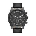 Geneva Mens Black Strap Watch-fmdjm580