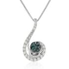 Womens 1/3 Ct. T.w. Genuine Blue Diamond Pendant Necklace