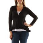 24/7 Comfort Apparel Women's Long Sleeve Ruffle Shrug