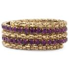 Purple Crystal Coil Bracelet