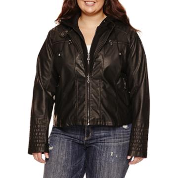 Maralyn And Me Motorcycle Jacket-juniors Plus